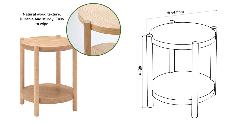 LISTERBY Beistelltisch - 50 cm