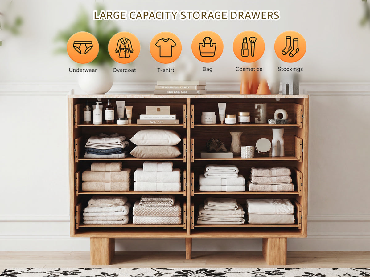 CURVE XL 8-Drawer Dresser – 120 cm Wide