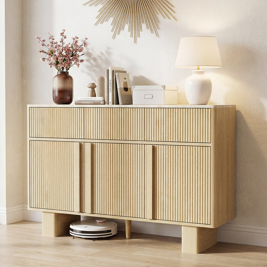 Moderne Dressoirkast met 3 Laden en 3 Deuren