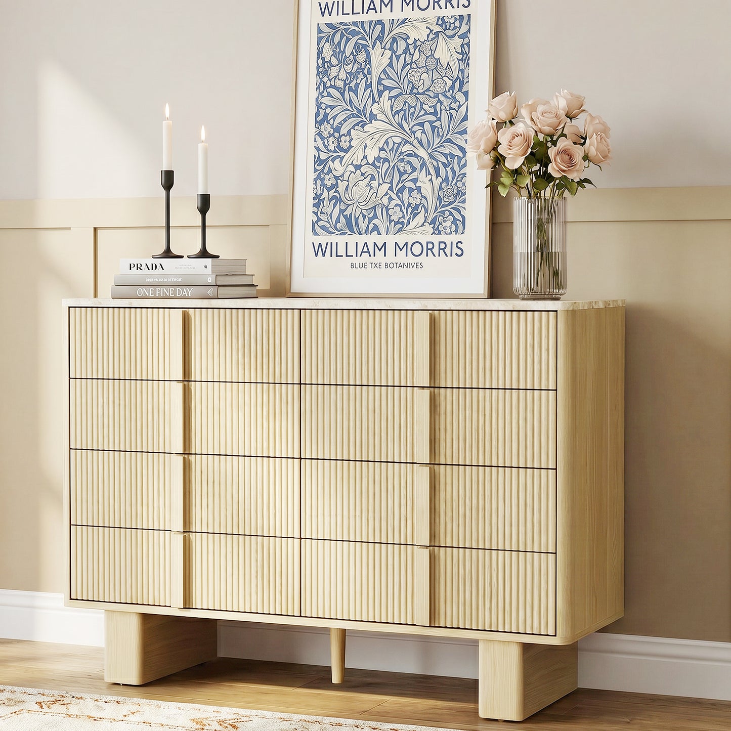 CURVE XL 8-Drawer Dresser – 120 cm Wide