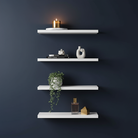 4 Wandplanken – Hotel-chic donkerblauw