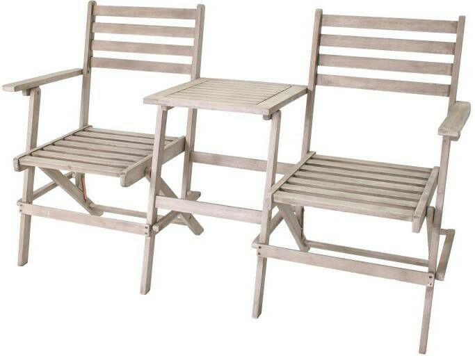 Ensemble de chaises tête-à-tête New York - Bois dur