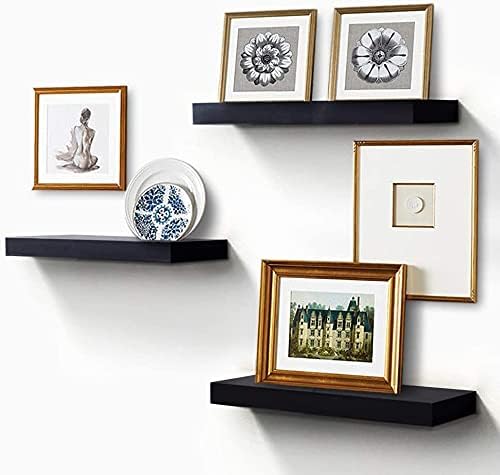 Luma – Set of 3 Black Floating Wall Shelves