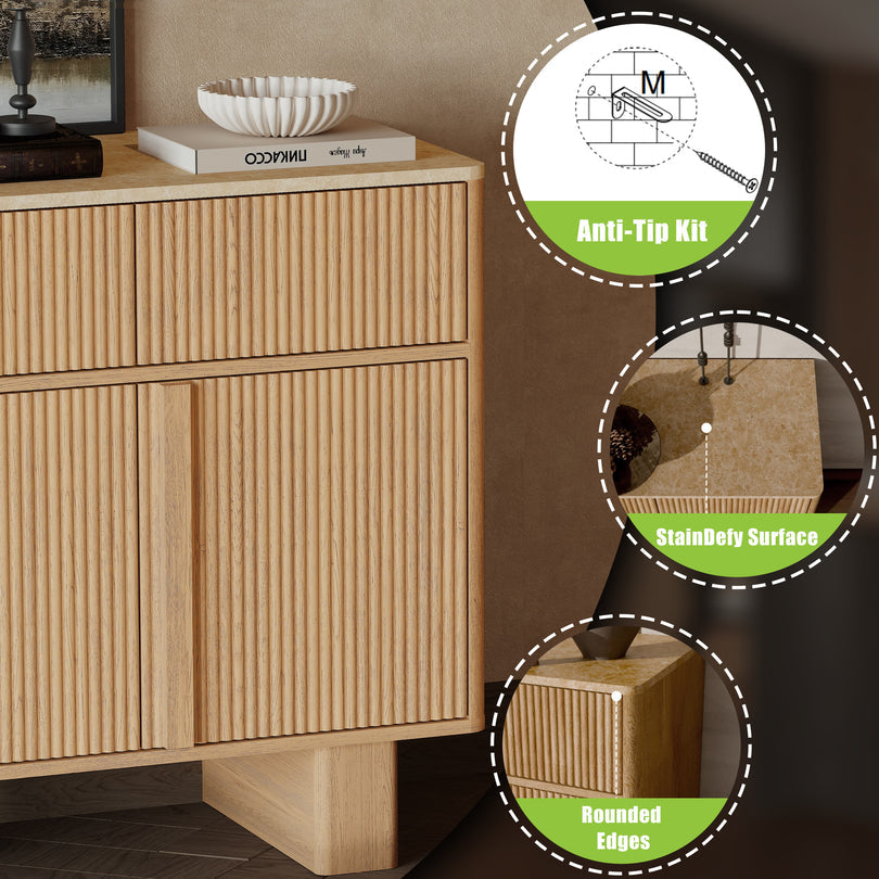 Modern Sideboard with 3 Drawers and 3 Doors