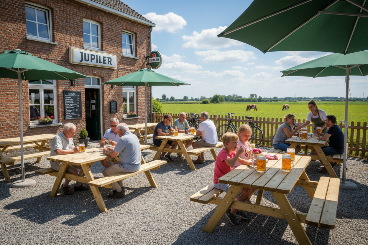 6 Picknicktafels Sam bij café