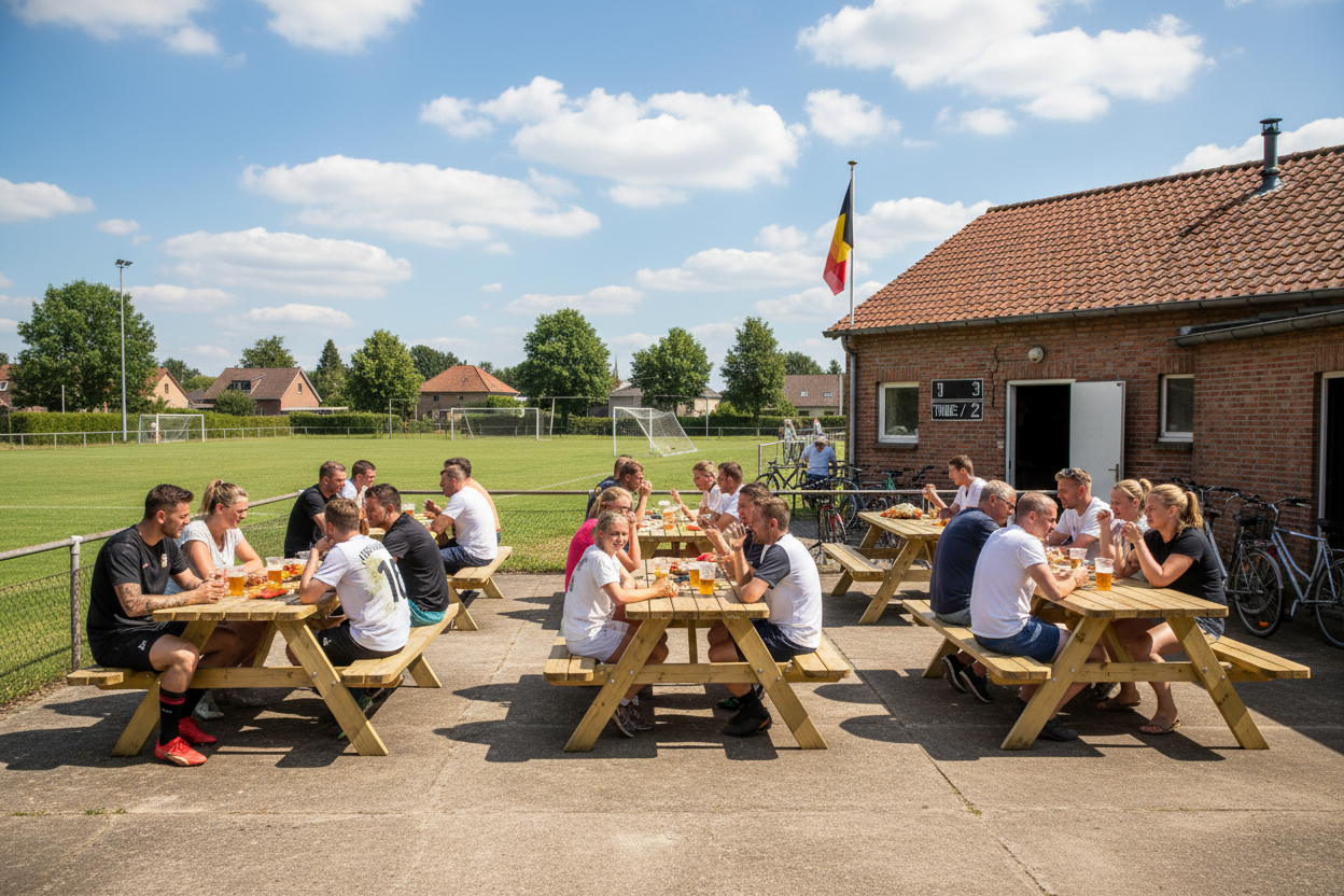 6 Picknicktafels Sam bij voetbalclub