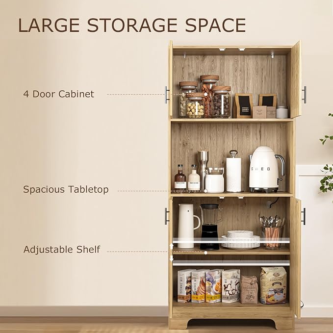 Mason – Rustic Kitchen Cabinet with Charging Station 180cm