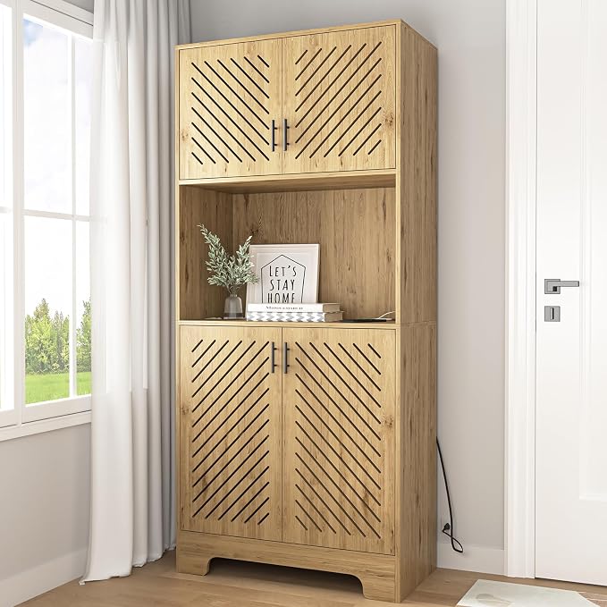 Mason – Rustic Kitchen Cabinet with Charging Station 180cm