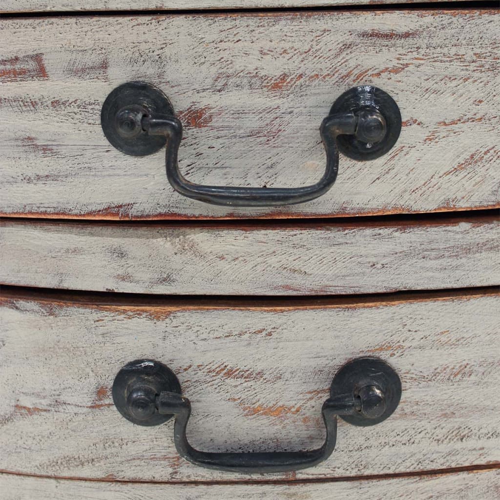 Nachtkastje 48X35X64 Cm Massief Gerecycled Hout