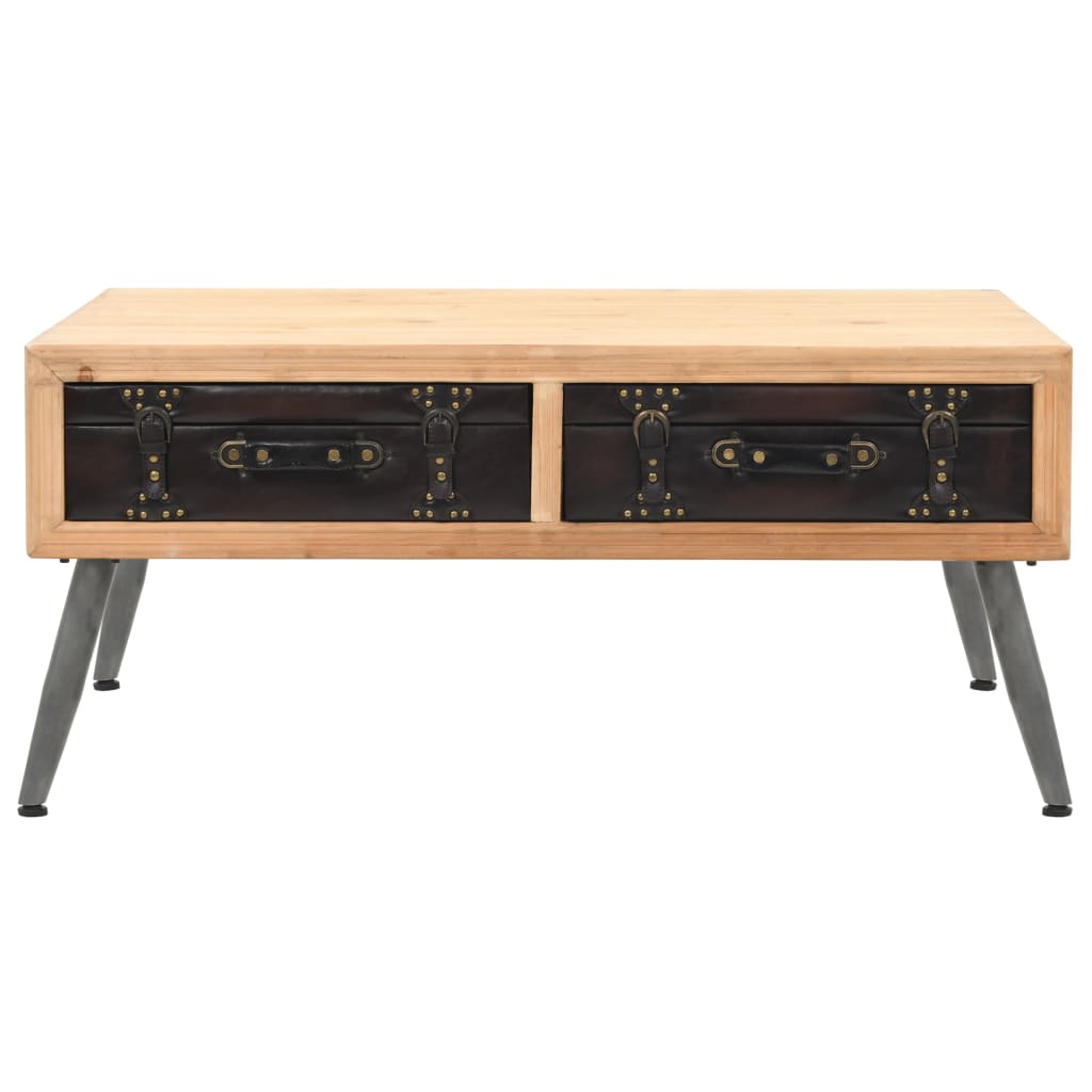 Salontafel 115X55X50 Cm Massief Vurenhout