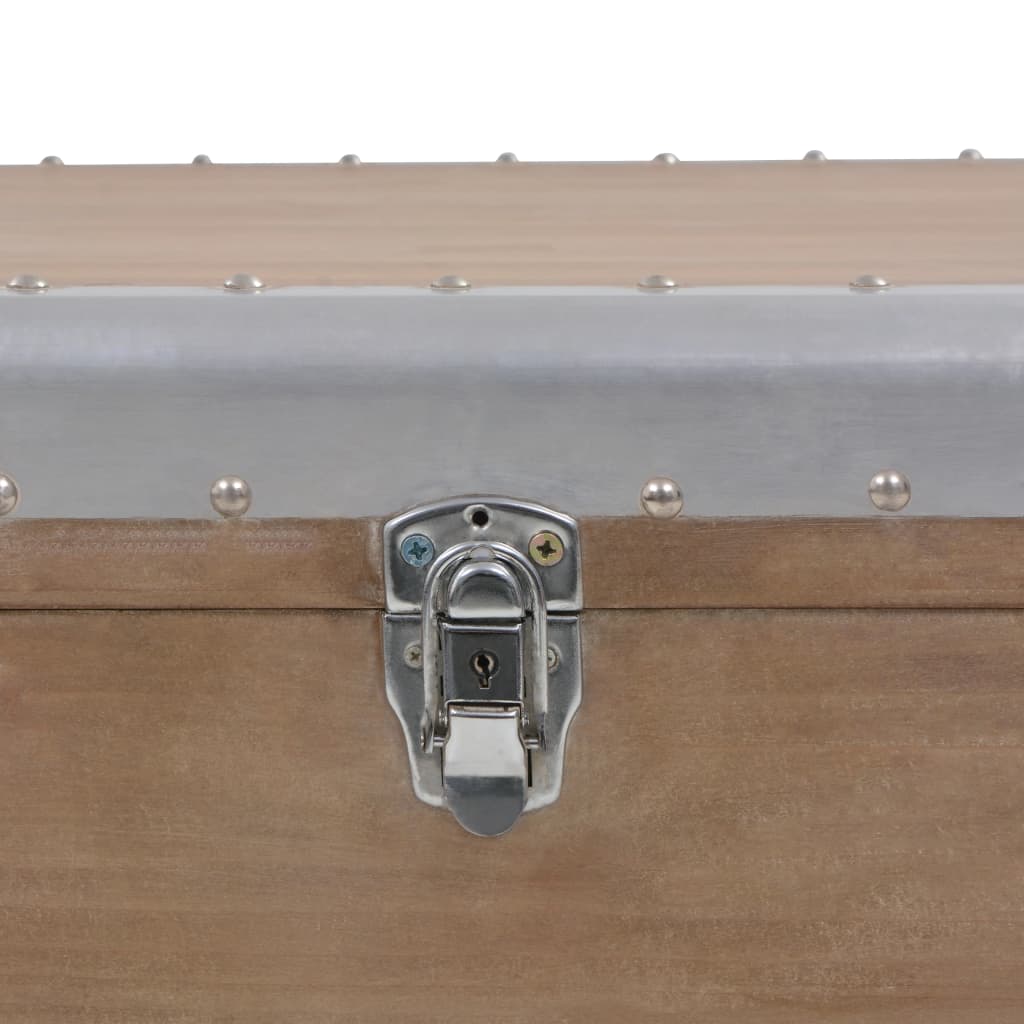 Opbergkist 91X52X40 Cm Massief Vurenhout Bruin