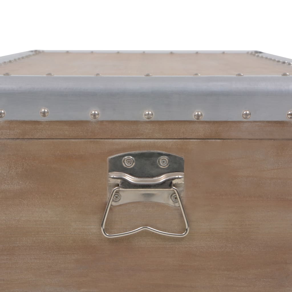 Opbergkist 91X52X40 Cm Massief Vurenhout Bruin