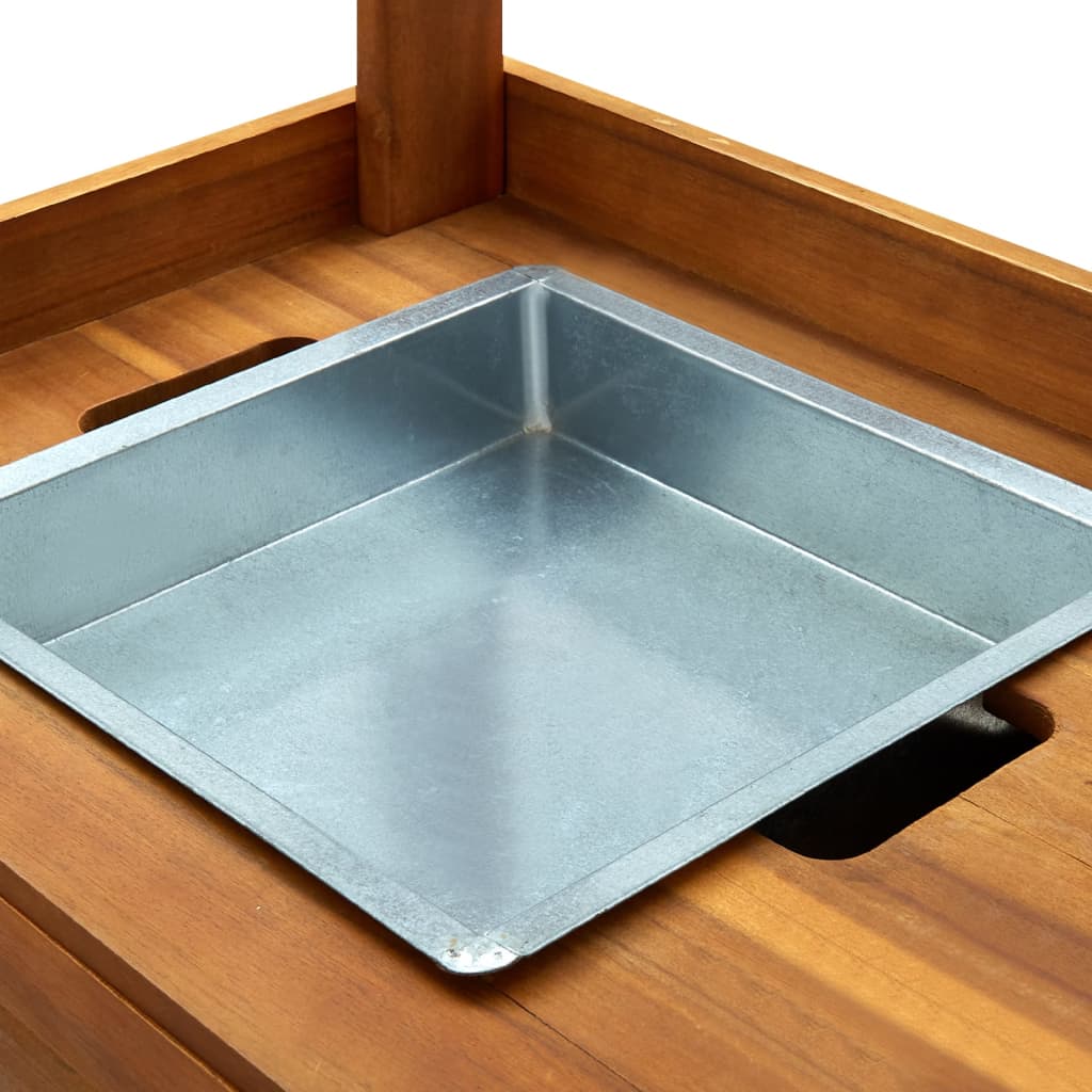 Keukentrolley 92X43,5X141,5 Cm Massief Acaciahout