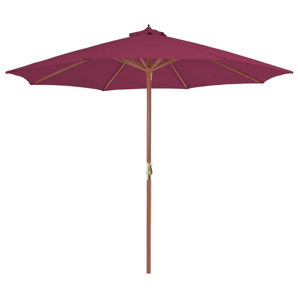Parasol Met Houten Paal 300 Cm Taupe