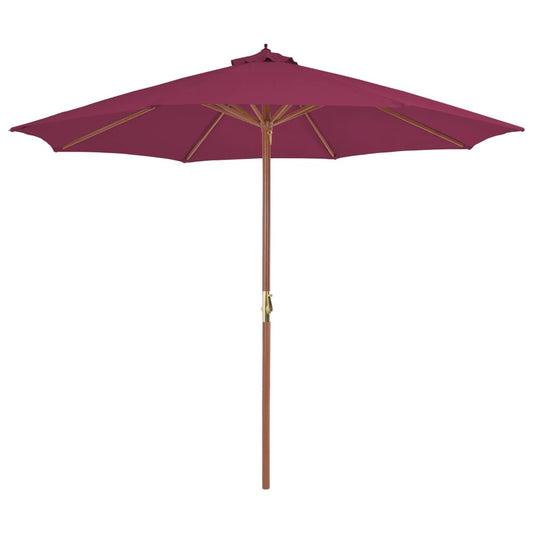Parasol Met Houten Paal 300 Cm Taupe