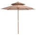 Parasol Dubbeldekker Met Houten Paal 270 Cm