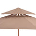 Parasol Dubbeldekker Met Houten Paal 270 Cm