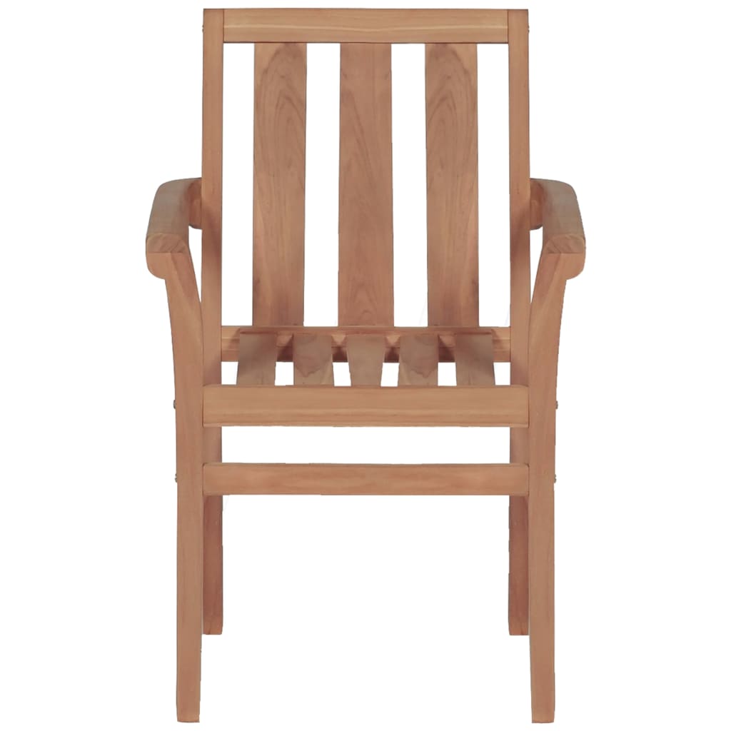 Tuinstoelen Stapelbaar 2 St Massief Teakhout