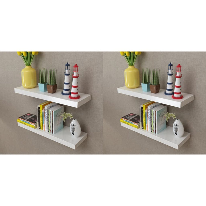 Wandplanken Mdf Zwevend Voor Boeken/Dvd 2 St