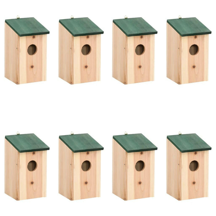 Vogelhuisjes 8 St 12X12X22 Cm Hout