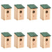 Vogelhuisjes 8 St 12X12X22 Cm Hout