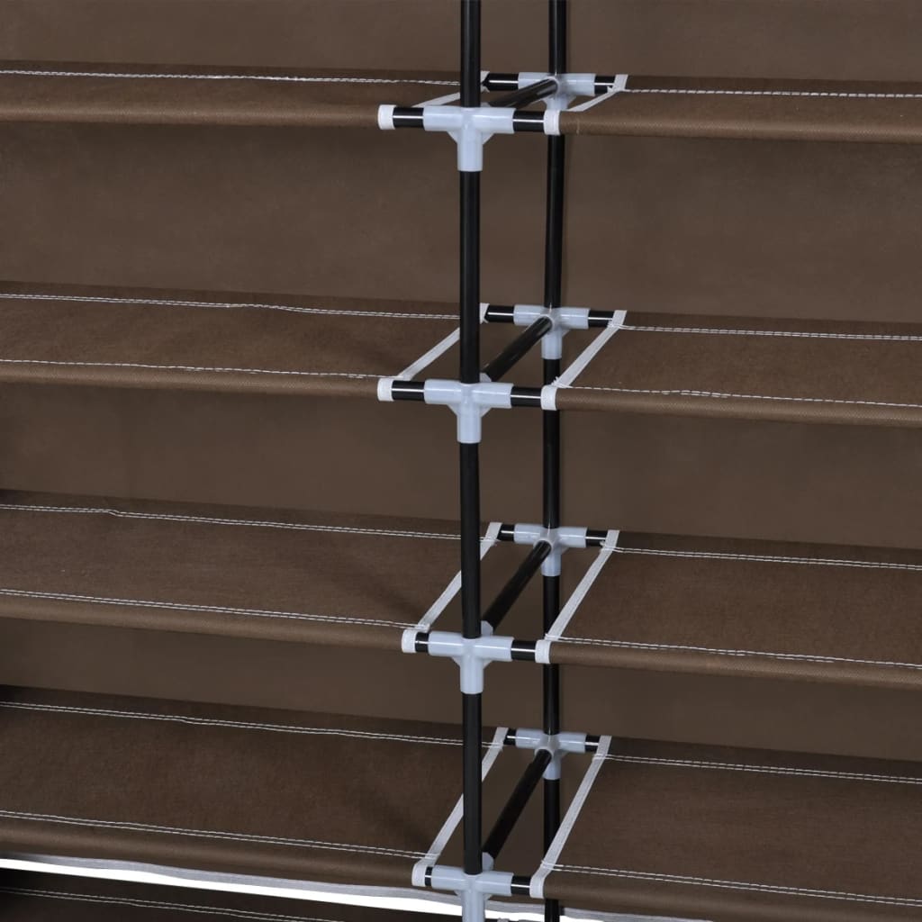 Schoenenkast Met Hoes 5X28X0 Stof Bruin