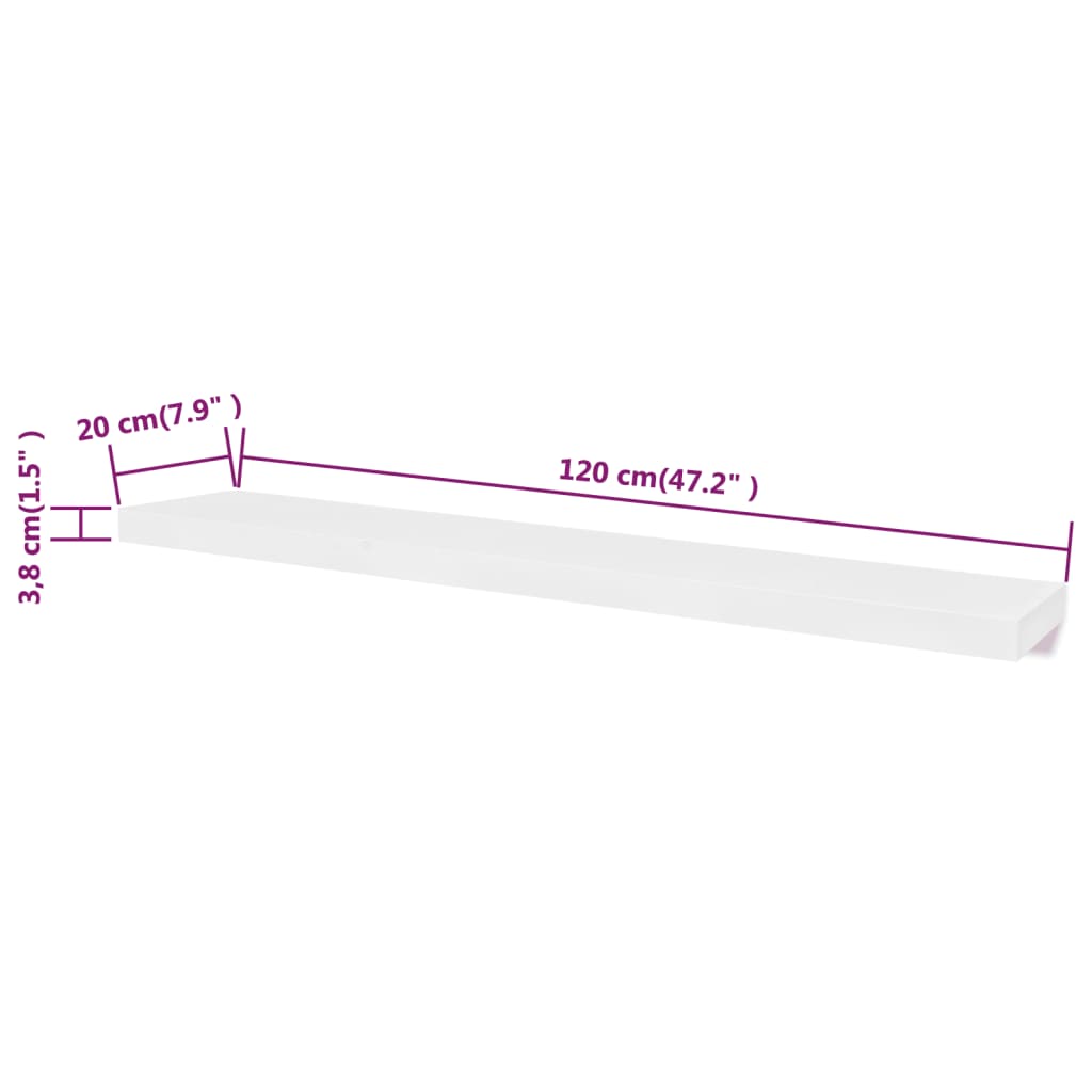 Wandplanken Mdf Zwevend Voor Boeken/Dvd 2 St