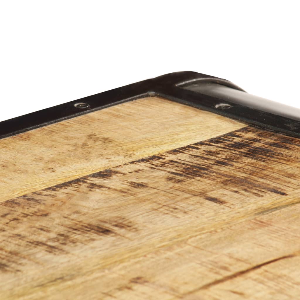 Salontafel 100X50X35 Cm Massief Mangohout Zwart