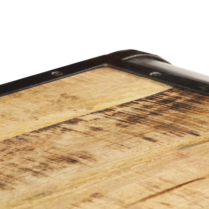 Salontafel 100X50X35 Cm Massief Mangohout Zwart