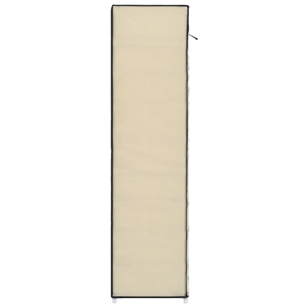 Schoenenkast Met Hoes Stof Crème