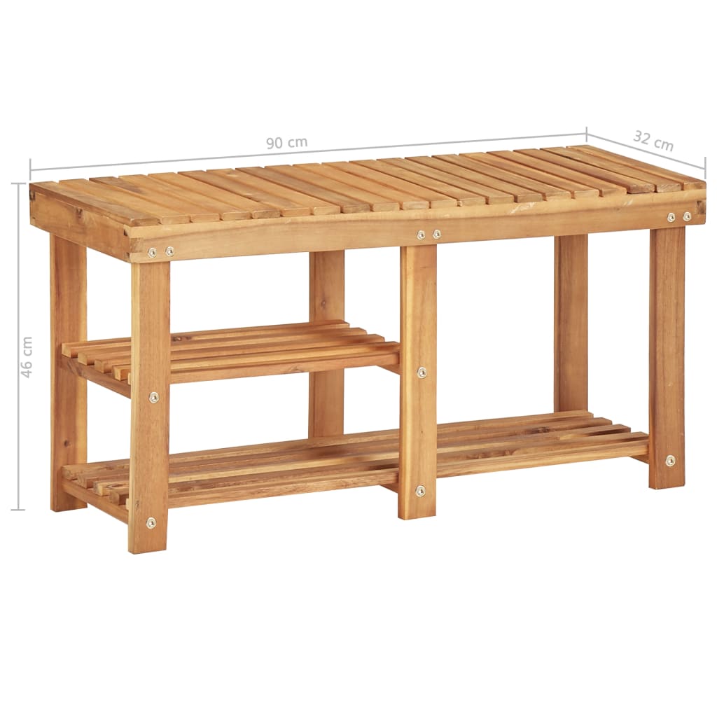 Schoenenrek 90X32X46 Cm Massief Acaciahout