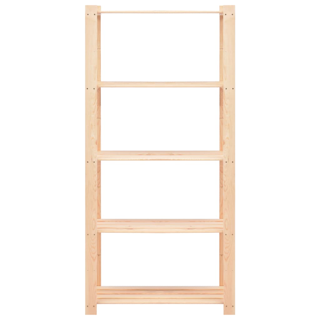 Opbergrek 5-Laags 80X38X170 Cm Massief Grenenhout 250 Kg