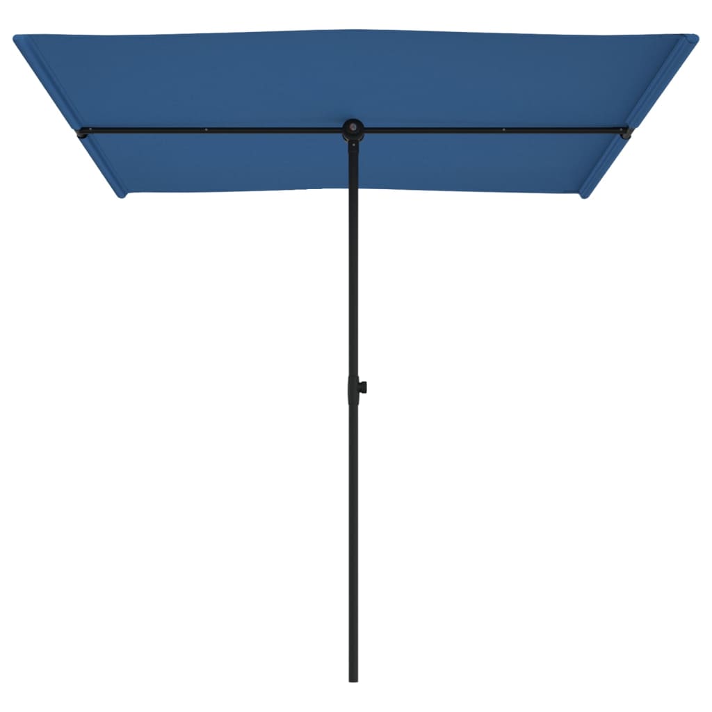 Parasol Met Aluminium Paal 2X1,5 M Azuurblauw