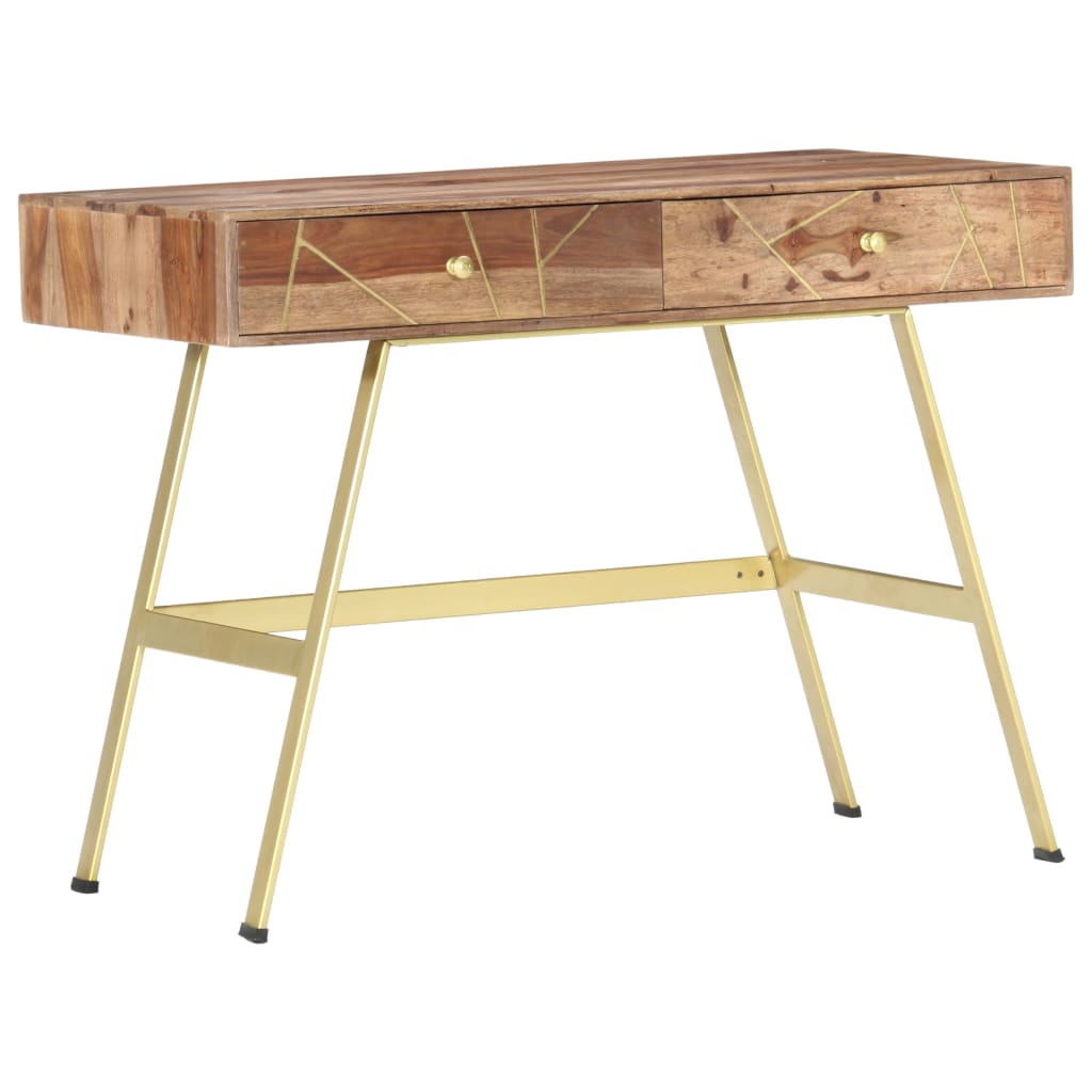 Schrijftafel Met Lades 100X55X75 Cm Massief Sheeshamhout