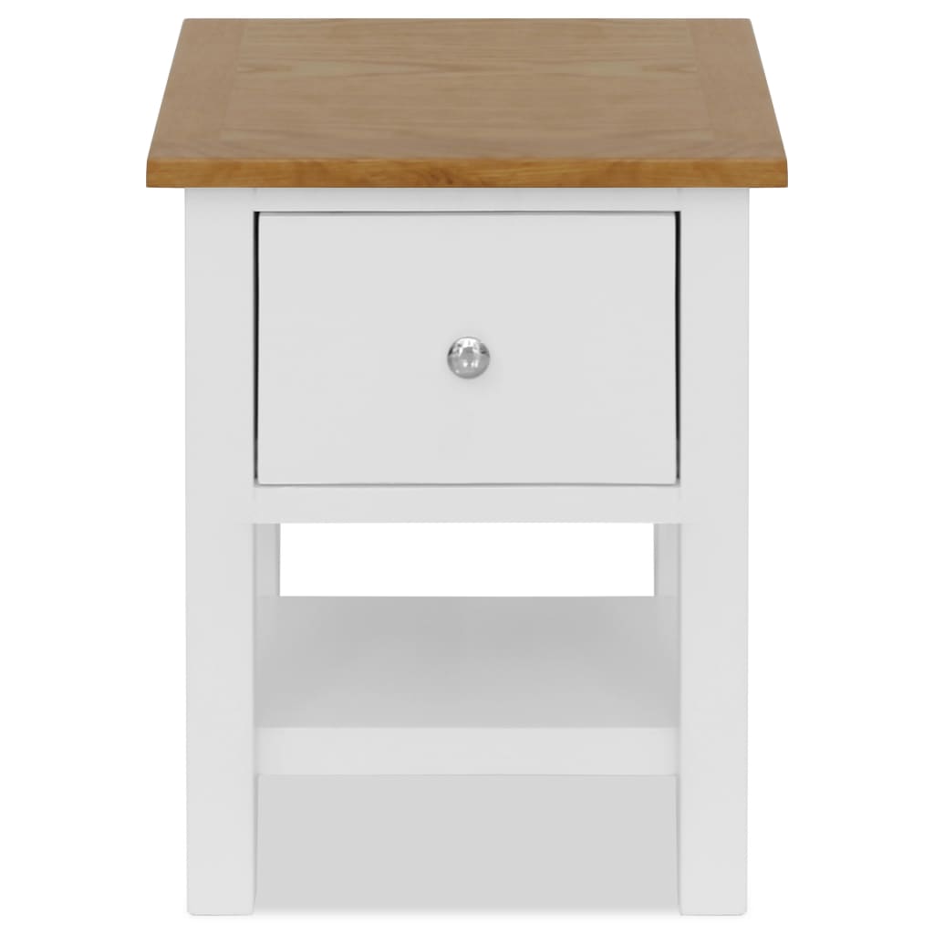 Nachtkastjes 2 St 36X30X47 Cm Massief Eikenhout Zwart