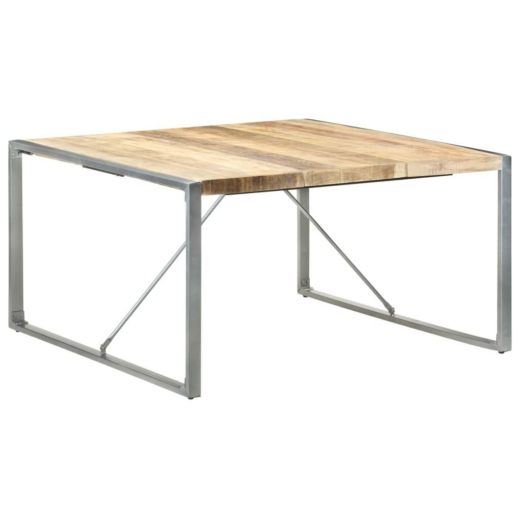 Eettafel 140X140X75 Cm Ruw Mangohout