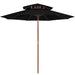Parasol Dubbeldekker Met Houten Paal 270 Cm