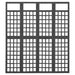 Kamerscherm/Trellis Met 4 Panelen161X180 Cm Vurenhout Zwart