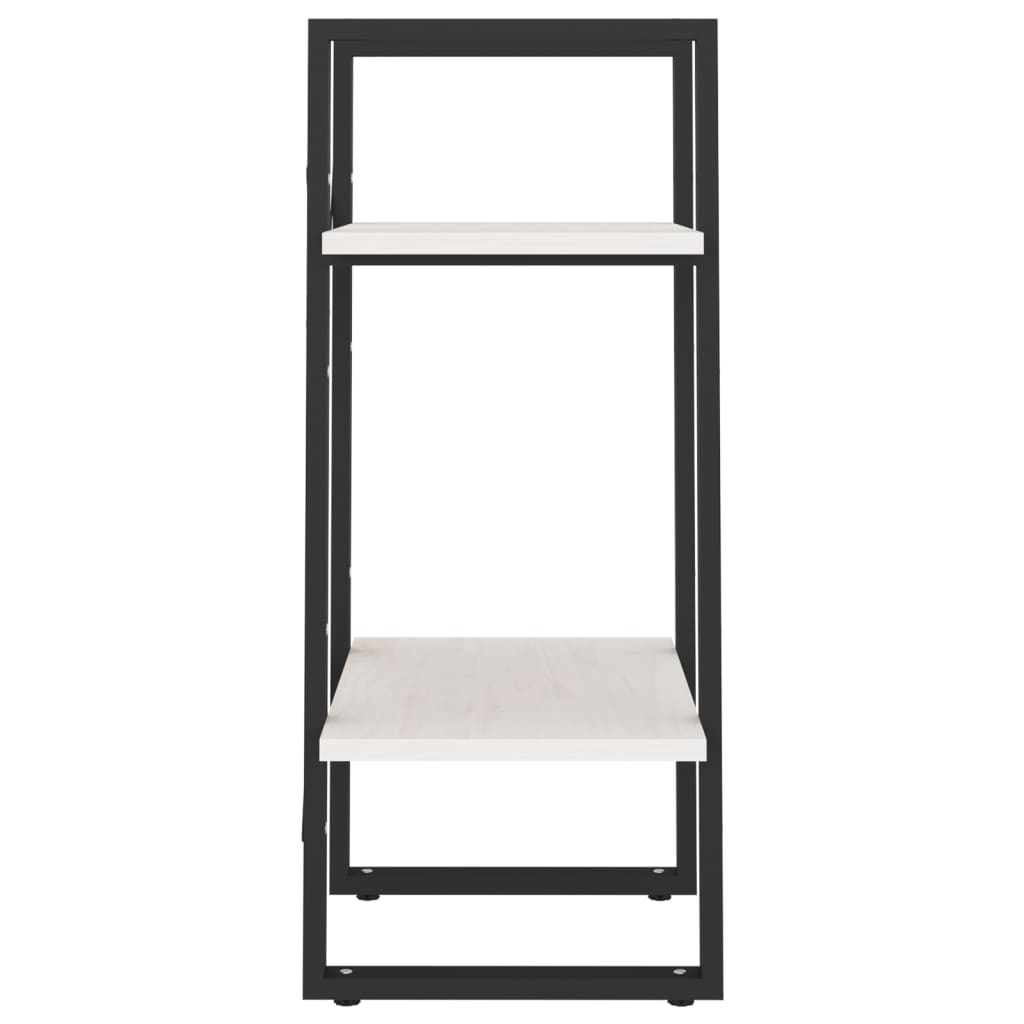 Boekenkast Met 2 Schappen Massief Grenen Wit