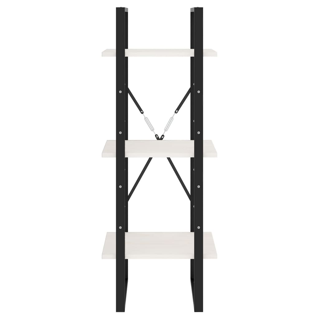 Boekenkast Met 3 Schappen Massief Grenen Wit