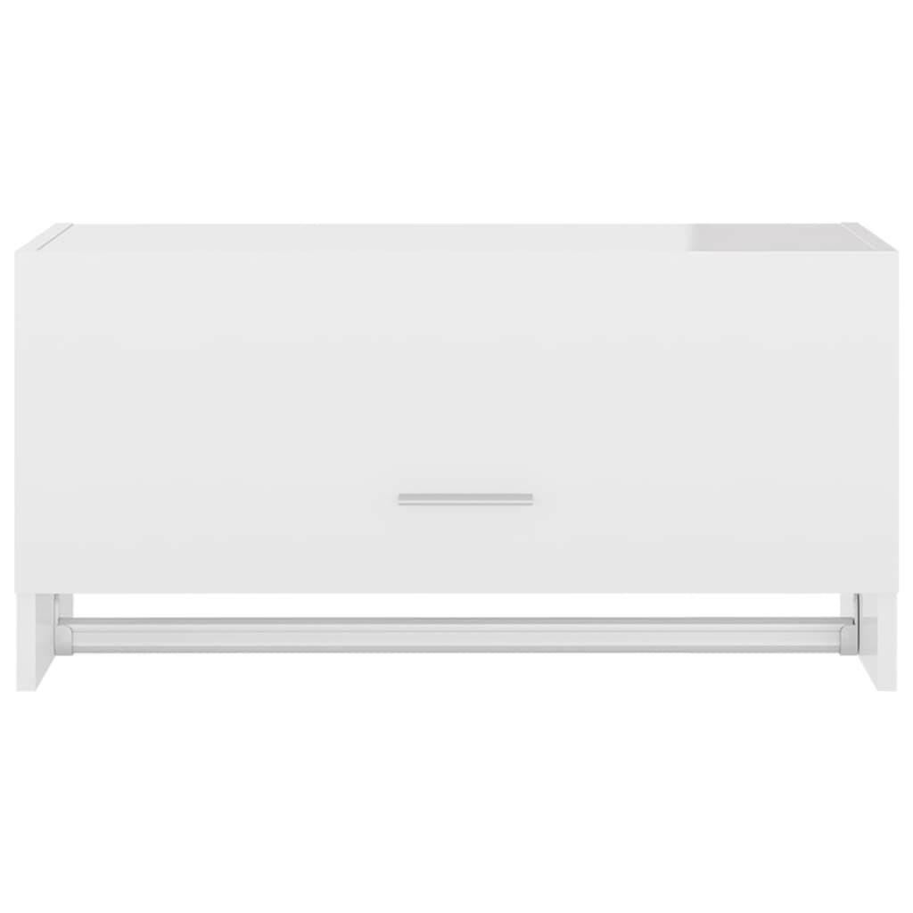Kledingkast 70X32,5X35 Cm Spaanplaat Hoogglans Wit