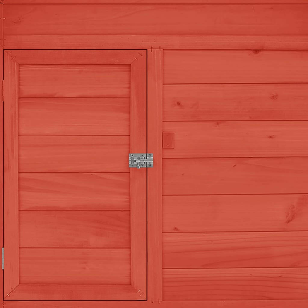 Kippenhok 152X96X110 Cm Massief Vurenhout Rood En Wit