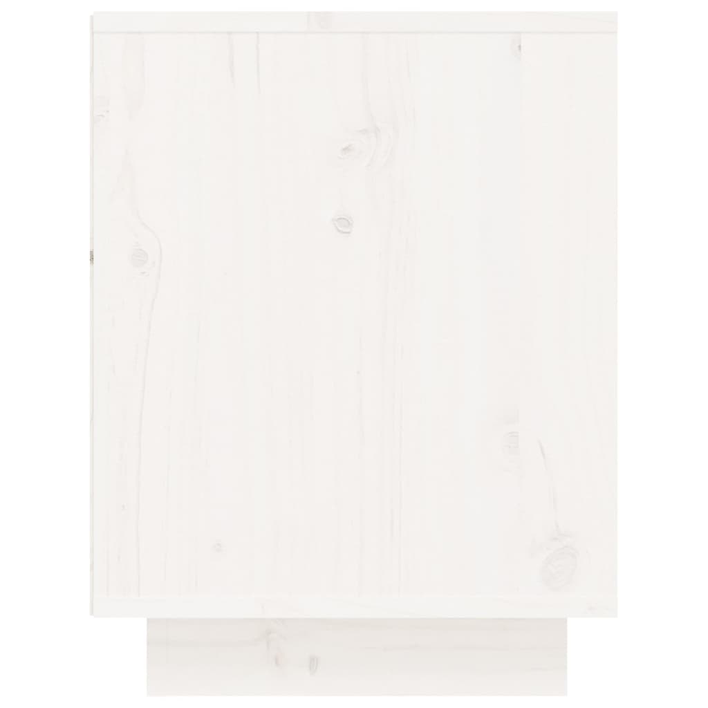 Schoenenkast 60X34X45 Cm Massief Grenenhout Wit