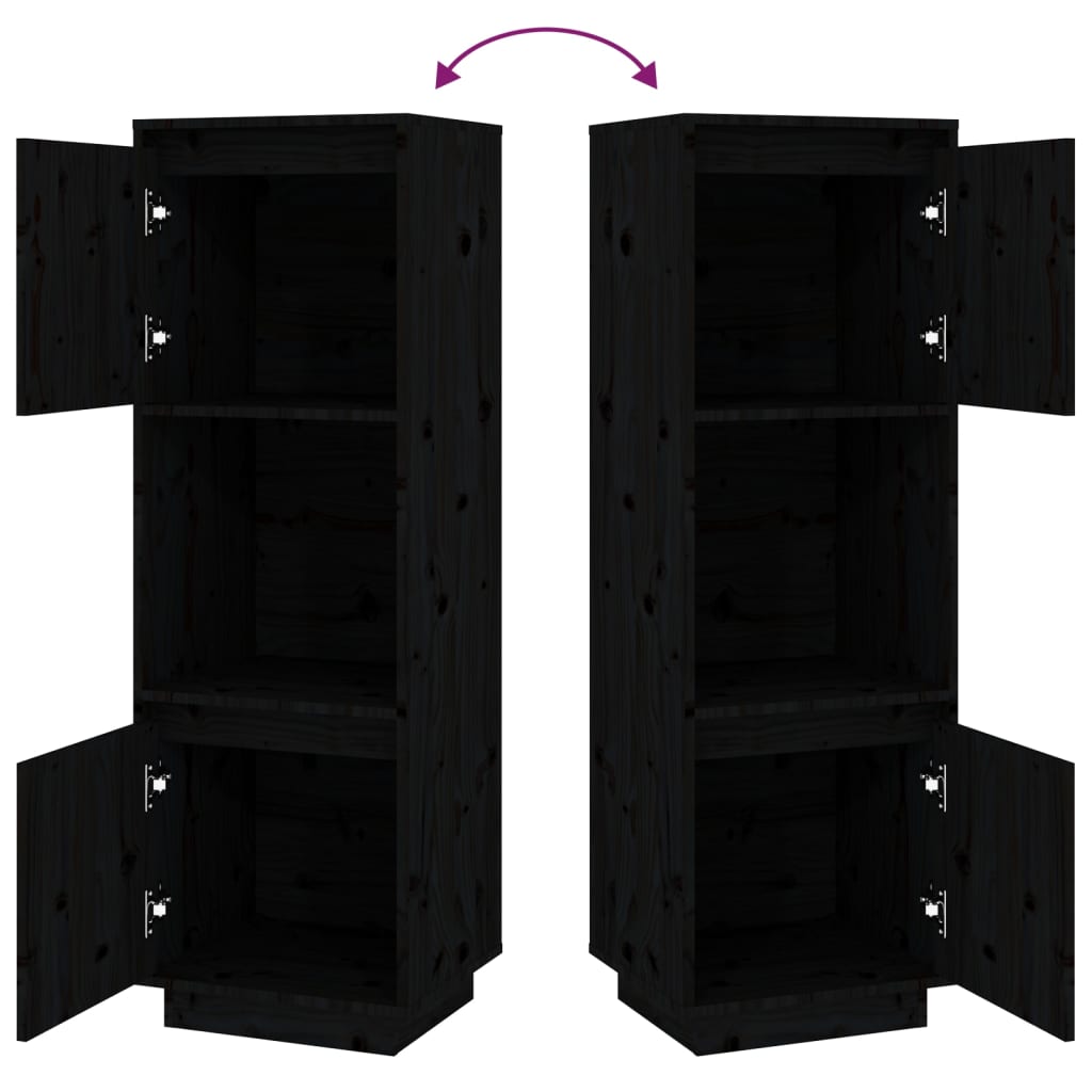 Hoge Kast 38X35X117 Cm Massief Grenenhout