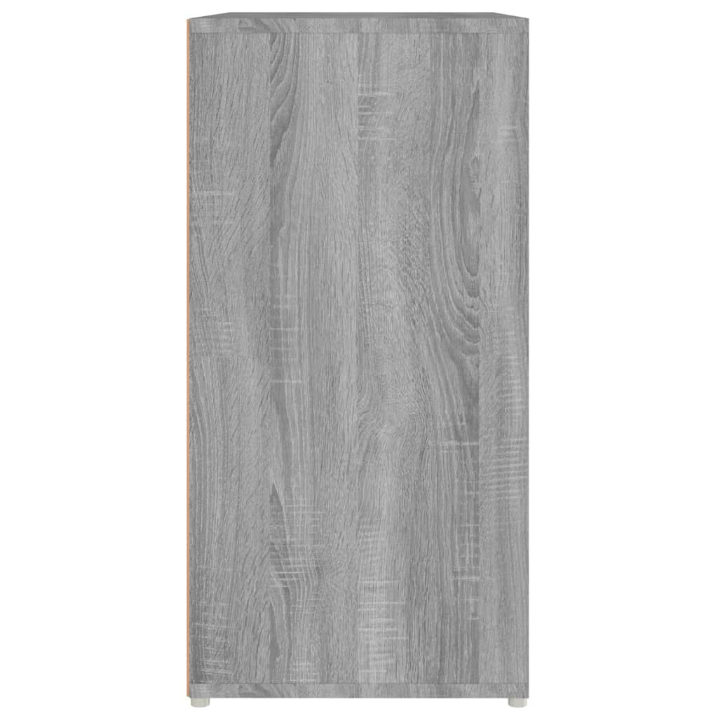 Schoenenkast 60X35X70 Cm Bewerkt Hout Eikenkleurig Grijs Sonoma