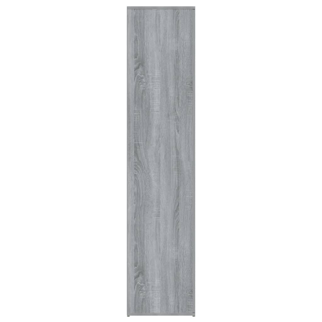 Schoenenkast 80X39X78 Cm Bewerkt Hout Eikenkleur Grijs Sonoma