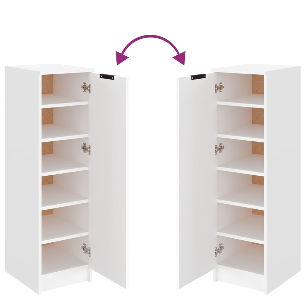 Schoenenkast 30X35X00 Cm Bewerkt Hout Wit