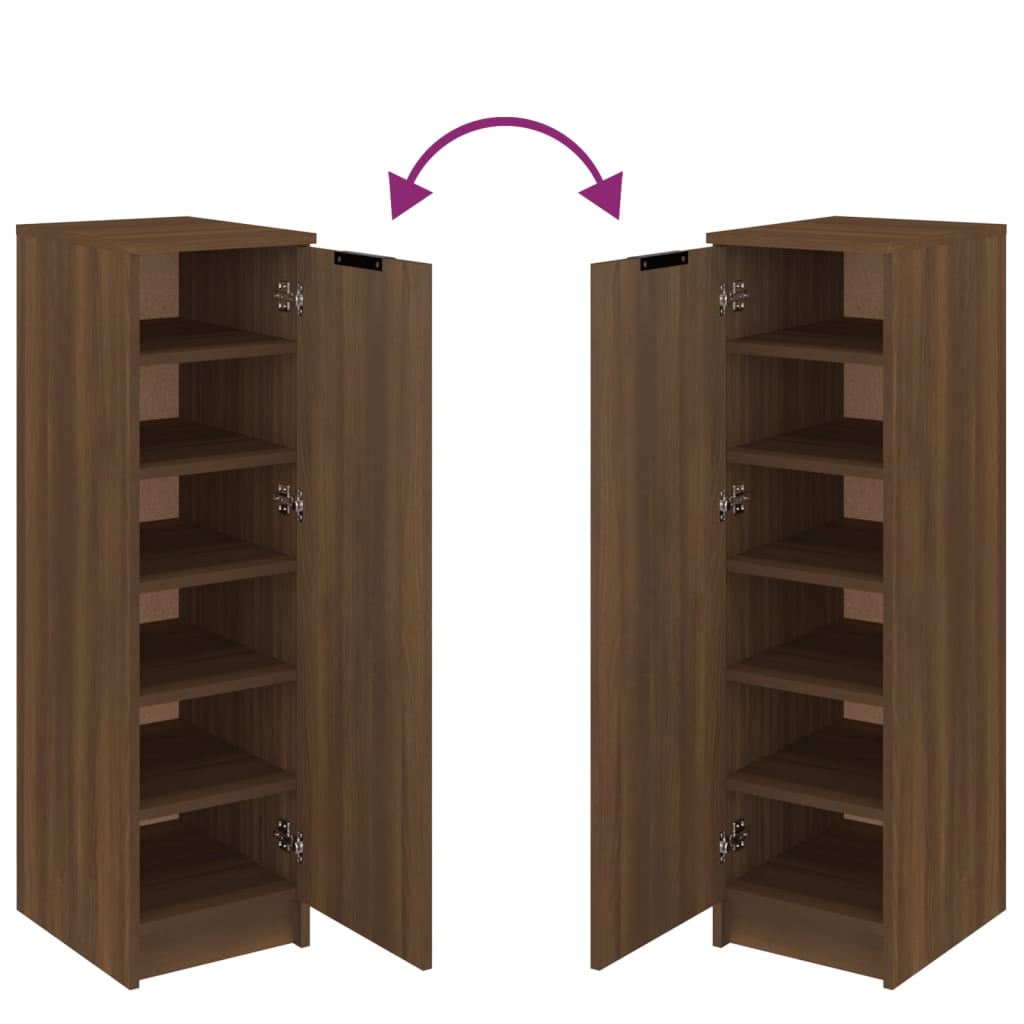 Schoenenkast 30X35X00 Cm Bewerkt Hout Kleurig Bruineiken