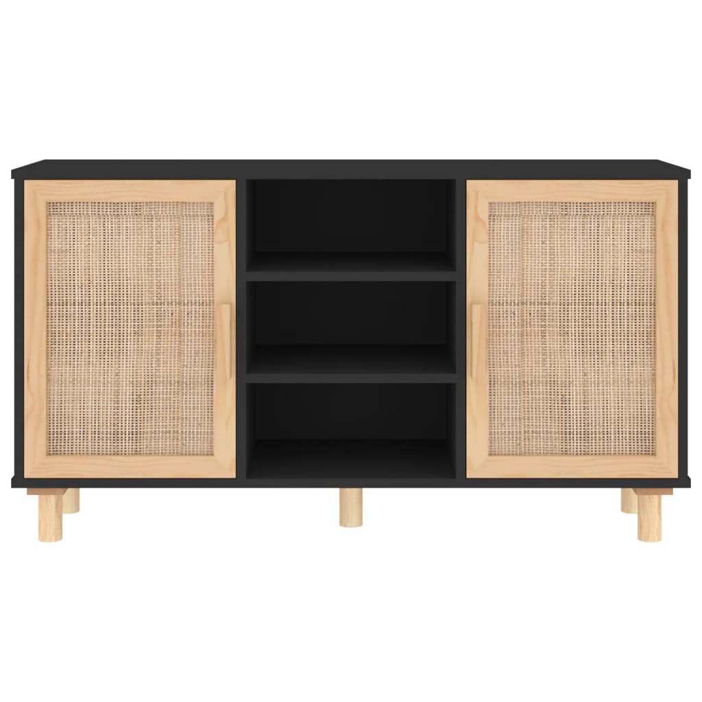 Dressoir 05X30X60 Cm Massief Grenen Hout En Rattan