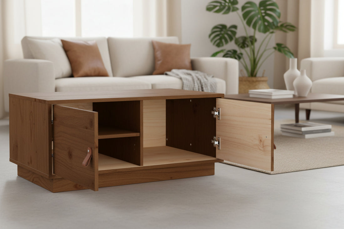 Salontafel 80X50X35 Cm Massief Grenenhout